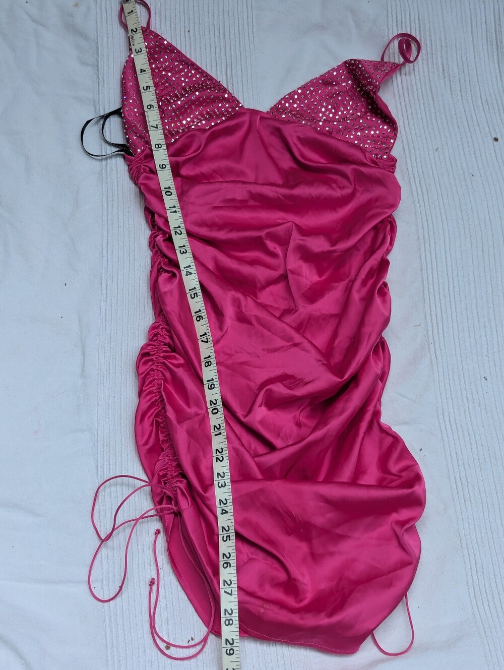 For Love & Lemons Victoria's Secret Mirage Mirrored Mini Dress Pink Satin S - Picture 2 of 11